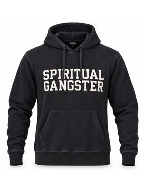 Spiritual Gangster Hoodie Womens Small Black Logo Pullover Sweatshirt Yoga